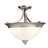 Nickel Close-to-Ceiling Light Fixtures